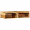 vidaXL Muebles de TV de pared 2 uds madera maciza de acacia