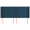 vidaXL Cabecero con orejas de terciopelo azul oscuro 183x16x118/128 cm