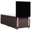 vidaXL Cama box spring con colch&oacute;n tela marr&oacute;n oscuro 90x200 cm