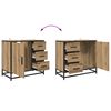 vidaXL Juego de muebles de ba&ntilde;o con caj&oacute;n 2 pcs Roble artesanal