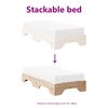 vidaXL Estructura de cama sin colch&oacute;n apilable 90x190 cm madera maciza