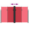 vidaXL Toldo lateral retr&aacute;ctil rojo 200x1000 cm