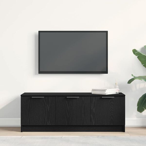 vidaXL Gabinete de TV Roble Negro 102 x 35 x 36,5 cm