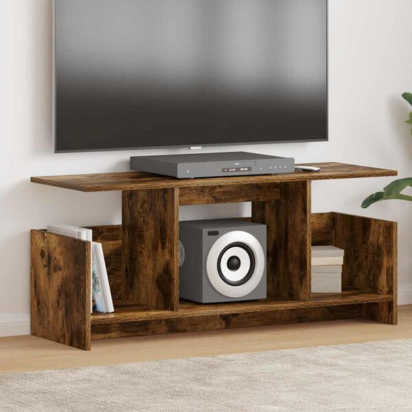 vidaXL Soporte de TV Roble ahumado 102 x 35 x 45 cm
