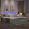 vidaXL Cama con almacenamiento y LED con LED Gris Claro 200 x 200 cm