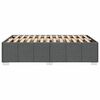 vidaXL Estructura de cama sin colch&oacute;n tela gris oscuro 120x200 cm