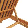 vidaXL Tumbona con coj&iacute;n Gris oscuro Madera de Acacia S&oacute;lida