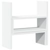vidaXL Organizador de escritorio ajustable madera blanco 40x17x41 cm