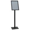 vidaXL Soporte de cartel pedestal Plateado a3 Hierro fundido