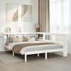 vidaXL Cama con estanter&iacute;a sin colch&oacute;n madera maciza blanca 150x200 cm
