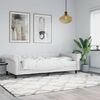 vidaXL Sofá cama con colchón cuero sintético blanco 90x200 cm