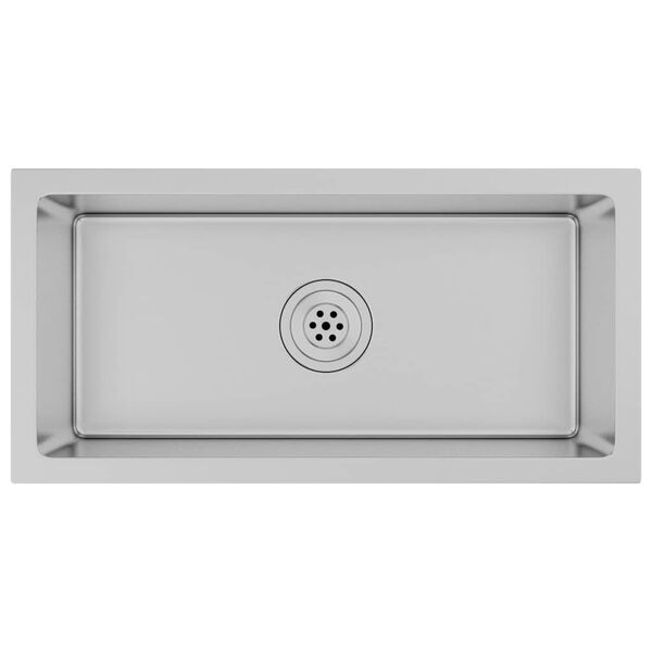 vidaXL Fregadero de cocina hecho a mano acero inoxidable