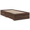 vidaXL Cama con cajones madera de ingenier&iacute;a marr&oacute;n roble 100x200 cm