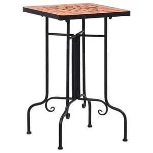 vidaXL Mesa auxiliar de mosaico cer&aacute;mica terracota