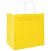 vidaXL Bolsas de papel con asas 250 uds amarillas 26x17x25 cm