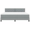 vidaXL Cama tipo Box Spring con colch&oacute;n Gris Claro 180 x 200 cm tela