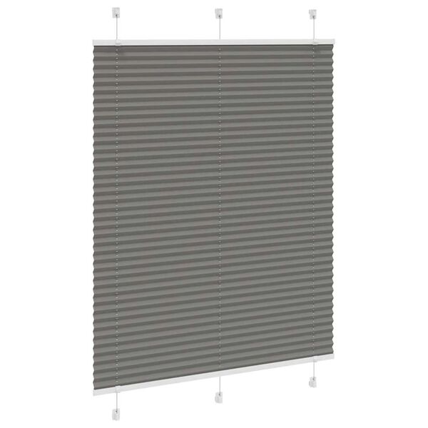 vidaXL Estor Plisado Antracita 105x150 cm Tela Ancho 104,4cm Poli&eacute;ster
