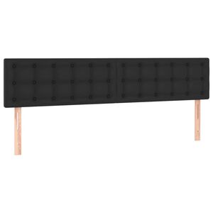 vidaXL Cabeceros cuero sint&eacute;tico negro 200x5x78/88 cm