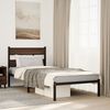vidaXL Estructura cama con cabecero sin colch&oacute;n marr&oacute;n roble 90x190 cm