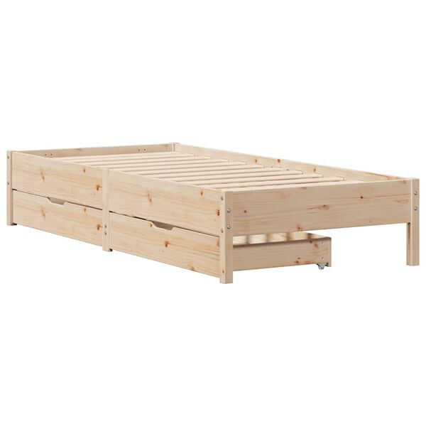 vidaXL Estructura de cama sin colch&oacute;n madera maciza de pino 90x200 cm