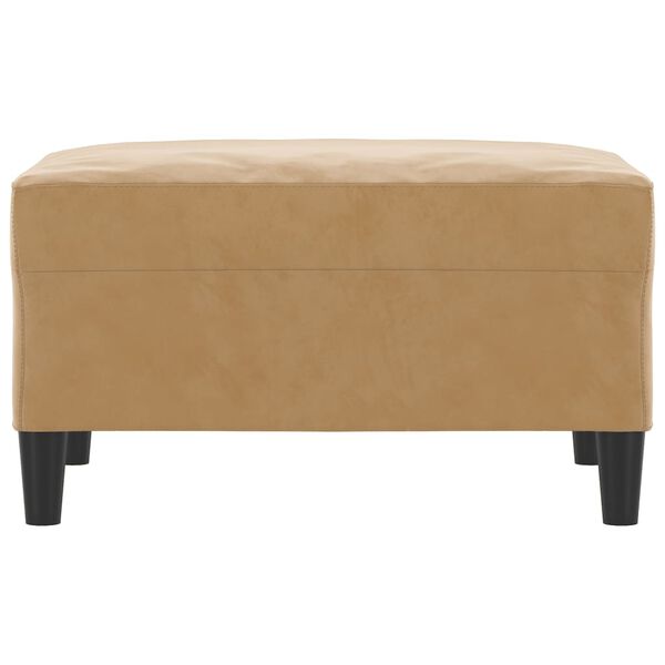 vidaXL Reposapi&eacute;s de terciopelo marr&oacute;n 70x55x41 cm