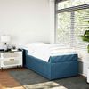 vidaXL Cama box spring con colch&oacute;n terciopelo azul oscuro 90x190 cm