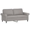 vidaXL Sof&aacute; de 2 plazas con almohadas y cojines tela gris claro 140 cm