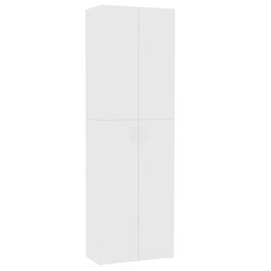 vidaXL Armario de oficina de madera contrachapada blanco 60x32x190 cm