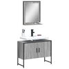 vidaXL Set de muebles de baño 2 pzas madera de ingeniería gris sonoma