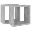 vidaXL Estantes cubo de pared 2 unidades gris hormig&oacute;n 26x15x26 cm