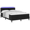 vidaXL Cama tipo Box Spring con colch&oacute;n Negro 140 x 200 cm tela