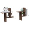 vidaXL Estantes pared 2 uds madera ingenier&iacute;a marr&oacute;n roble 38x12x38 cm