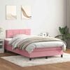 vidaXL Cama box spring con colch&oacute;n terciopelo rosa 120x220 cm