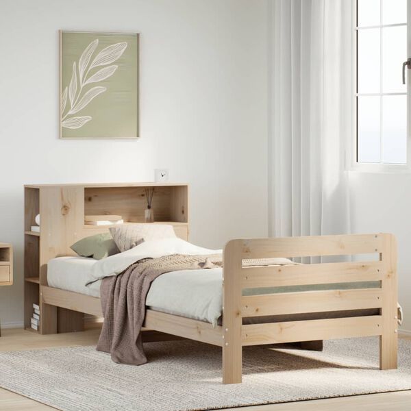 vidaXL Estructura de cama sin colch&oacute;n madera maciza de pino 90x200 cm