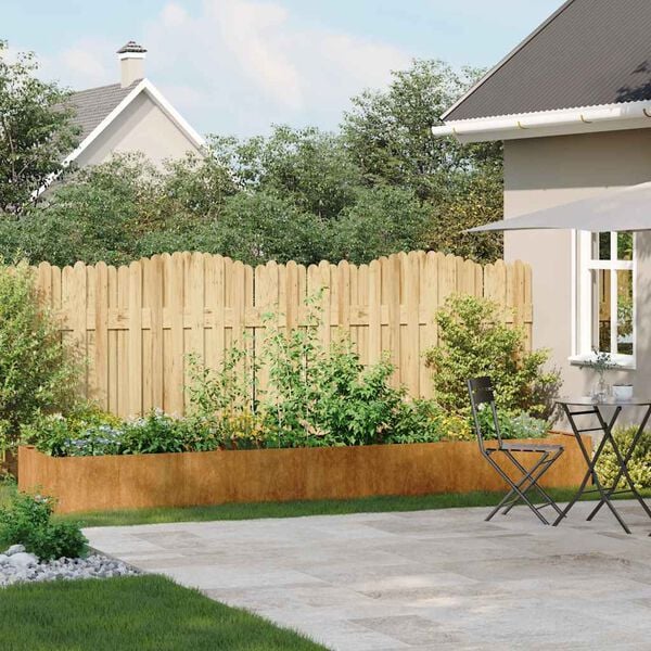 vidaXL Jardinera oxidada acero corten 360x80x40 cm