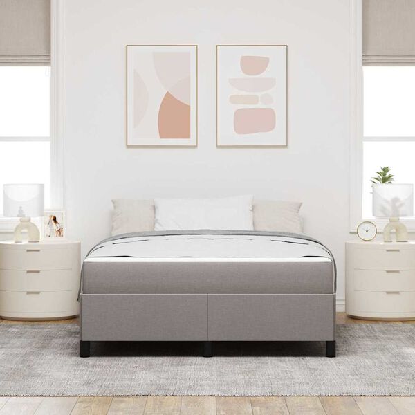 vidaXL Cama tipo Box Spring Taup&eacute; 140 x 200 cm tela