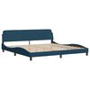 vidaXL Estructura de cama sin colch&oacute;n Hanko terciopelo azul 200x200 cm