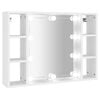 vidaXL Mueble con espejo y luces LED blanco 76x15x55 cm