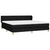 vidaXL Cama box spring con colch&oacute;n tela negro 200x200 cm