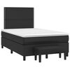 vidaXL Cama box spring con colch&oacute;n cuero sint&eacute;tico negro 120x200 cm