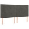 vidaXL Cabecero gris oscuro 160x5x118/128 cm terciopelo