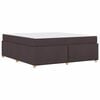vidaXL Estructura de cama con colch&oacute;n Marr&oacute;n Oscuro 180 x 200 cm tela