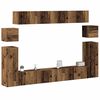 vidaXL Conjunto de mueble de TV 8 piezas montado la pared madera vieja