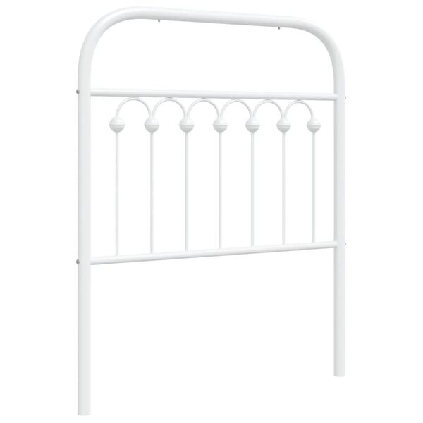 vidaXL Cabecero de metal blanco 80 cm
