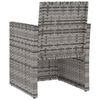 vidaXL Sillón de jardín con cojín ratán sintético gris