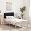 vidaXL Estructura de Cama con Cabecera Tapizada Negro 90 x 190 cm