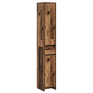 vidaXL Mueble de Cuarto de Ba&ntilde;o Madera envejecida 30 x 33 x 190 cm