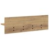 vidaXL Perchero de pared Roble artesanal 60 x 10,5 x 18 cm