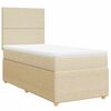 vidaXL Cama box spring con colch&oacute;n tela color crema 80x200 cm