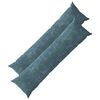 vidaXL Funda de almohada 2 uds. HEERLEN Azul 40 x 145 cm Tela Chenille